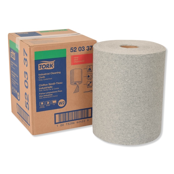 Tork Tork Industrial Cleaning Cloth Centerfeed Gray W2, 1 x 500 Cloths, 520337 520337 - main
